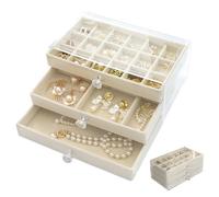 Genérico Gioielli da viaggio con supporto per gioielli cresd | Custodi multipli nel critico resistente agli urti, organizzatore polvere per anelli e, per mantenere i tuoi gioielli