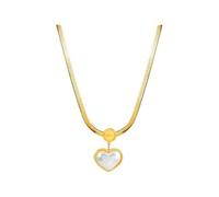 Generico Gioielli intaglio amore cuore forma perla incanti catena choker collane orecchini per le donne
