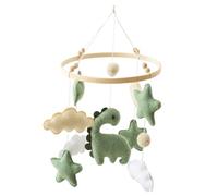 Genérico Girl Mobile for Crib - Soft Safe Crib Mobile with Green Dinosaur Theme,Calming Breathable Bedside Toy for Children Girls Birthday