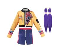 Generico Girls Outfit Set con parrucca, fantasioso costume da caccia per demoni, vestire i cantanti pop costumi per esibizioni per le feste di Halloween Carnival