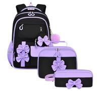 Generico Girls School Backpack Set - 3 Piece Bookbag With Lunch Bag