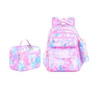 Generico Girls School Backpack Set - 3 Piece Star Bag With Lunch Bag