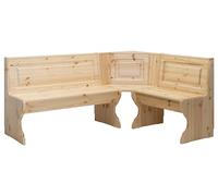 Generico Giro Panca angolare 171x131 cm in legno di pino massello con schienale, seduta con contenitore, stile classico e solido per arredare con stile la tua casa