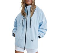 Generico Giubbino Donna 100 Grammi K Way Donna Giacca Antipioggia Da Giacca A Leggera Con Cappuccio Impermeabile Ripiegabile Con Chiodo Piumini Light Blue M