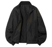 Generico Giubbino Piumino Uomo Invernale, Giacca Inverno Uomo Senza Cappuccio Colletto Eretto Zip Giacca Imbottita Trapuntata Casual Tinta Unita Giubbotto con Tasche per Il Tempo Libero