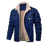 Generico Giubbino Uomo Inverno Bomber Uomo Taglie Forti Vento Imbottito Giacca Sci Jacket Termico Antivento Giubbotto Camera Leggero Lavoro Termica Abbigliamento 2#Blu Scuro XL