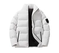 Generico Giubbotti Invernali Uomo - Giacca Invernale Uomo Giacca da Coppia Giacca da Uomo Giapponese e Coreana Autunno/Inverno Giacca da Donna Giacca da Pane Giacca con Collo Alto (White XXXXL)