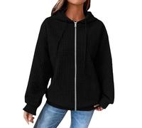 Generico Giubbotto Donna K Way Donna Giacca Con Cappuccio E Coulisse In Tinta Unita Casual E Alla Da Per Autunno Inverno Trench Giubbino Di Jeans Giacche Da Black Xxxxl