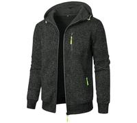 Generico Giubbotto Invernale Uomo Giacca Invernale Uomo - Softshell Giacconi Termica Giacche Jacket Antivento Maglione Casual Bomber Elegante Trekking Outdoor Abbigliamento Nero XXL
