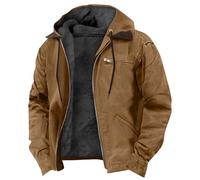 Generico Giubbotto Invernale Uomo Giacca Invernale Uomo - Termica Cappotto Softshell Giacche Jacket Antivento Maglione Sportiva Bomber Casual Outdoor Trekking Abbigliamento Cammello L