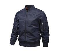 Generico Giubbotto Invernale Uomo Giaccone Invernale Uomo - Antivento Giubbino Softshell Giacche Abbigliamento Termica Bomber Pesante Giacconi Elegante Trekking Outdoor Jacket Blu Scuro M