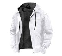 Generico Giubbotto Invernale Uomo Giaccone Invernale Uomo - Termica Giacche Antivento Cappotto Jacket Softshell Bomber Elegante Giubbino Pesante Trekking Outdoor Abbigliamento Bianco 6XL