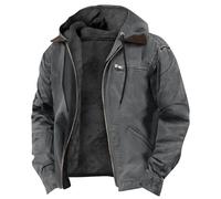 Generico Giubbotto Invernale Uomo Softshell Giacca Invernale Uomo Antivento Bomber Cappotto Jacket Termica Giacche Elegante Giacconi Pesante Trekking Outdoor Abbigliamento Grigio M