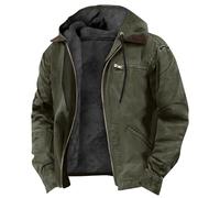 Generico Giubbotto Invernale Uomo Softshell Giaccone Invernale Uomo Antivento Bomber Cappotto Abbigliamento Termica Giacche Casual Maglione Sportiva Trekking Outdoor Jacket Verde 5XL