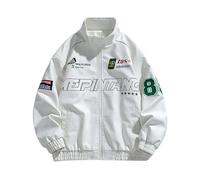 Generico Giubbotto Pelle Moto Uomo, Giacca Antivento Uomo in Pelle Resistente E Calda con Cerniera Giubbotto in Vera Pelle Bovina Soffice E Resistente Jacket per La Vita Quotidiana E Lo Sport