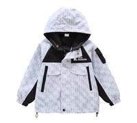 Generico Giubbotto Primaverile da Ragazzo Sportiva Cappotto Baseball Giacche con Cappuccio Y2k Hiphop Giacchetto Capispalla Funzionale Leggera Traspirante Cappotti Primavera Autunnali Ragazzi
