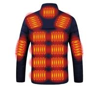 Generico Giubbotto Riscaldata per Uomo Donna Giacca Elettrico Riscaldato con USB Invernale con 21 Zone di Riscaldamento a Quattro Controlli per Attività all'aperto e Campeggio Lavabile in Lavatrice