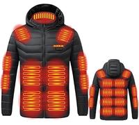 Generico Giubbotto Riscaldato Uomo Donna Impermeabile con Batteria, Giacca Termica a Maniche Lunghe Trapuntata, Ideale per Lavoro all'Aperto, Moto, Sci e Caccia nella Stagione Fredda