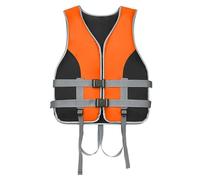 Generico Giubbotto Salvagente per Adulti per Sport Acquatici: 30-120 kg, Regolabile Giubbotto di Galleggiamento Unisex, Ausilio Portatile per Il Nuoto, con Fischietto per SUP, Kayak,Arancia,XXL