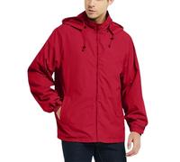Generico Giubbotto Uomo Invernale Impermeabile Elegante Antipioggia Jackets Sci Giubbotti Leggero Moto Giaccone Pioggia Da Lavoro Giubotto Cappotto Parka Rosso M