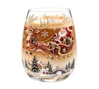 Generico Glass Christmas Coffee Mug Non-Slip Grip Holiday - Beverage Cup