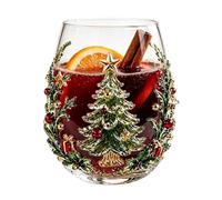 Generico Glass Christmas Coffee Mug Non-Slip Grip Holiday - Beverage Cup