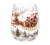 Generico Glass Christmas Coffee Mugs | Non-Slip Grip Beverage Drinks Mug