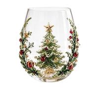 Generico Glass Christmas Coffee Mugs | Non-Slip Grip Beverage Drinks Mug