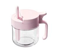 Generico Glass Condiment Jar, Airtight Spices Holder, Seasoning Container with Spoon, Clear Kitchen Organizer, Sealed Storage Pot, Gourmet Canister