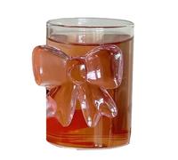 Generico Glass Cups - Transparent Heat Resistant Drinking Glassware With Bow Design | Glass Cups | Kitchen Bar Restaurant Home Party Tea Coffee Beverage Essentials For Daily Use