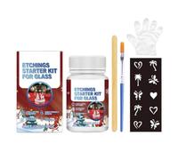 Generico Glass Etching Kit - Crafting Tool for Designing | 100g, Fade-Resistant Cream, Permanent Decor for Holiday, Etching Material Weddings, Party Accessory Mirrors, Classroom Gadget Glassware