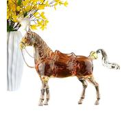 Generico Glass Liquor Bottle | Horse Shaped Glass Whiskey Container,Clear Beer Bottle | for Cocktail Bar Drink Liquor Home Bar Party Kitchen