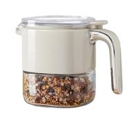 Generico Glass Seasoning Containers - 13.6x10.5x9cm Sugar Storage Container With Lid And Spoon | Convenient Airtight Box For Powder Storage Pepper Salt Cooking Kitchen Pantry Organization