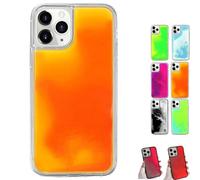 Generico Glavecase-The Luminous For Iphone Case, 2025 New Iphone Flash Quicksand Liquid Fluorescent Protective Case, Ultra-Thin Shockproof Design, Suitable For phone. (15,Orange)