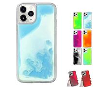 Generico Glavecase-The Luminous For Iphone Case, 2025 New Iphone Flash Quicksand Liquid Fluorescent Protective Case, Ultra-Thin Shockproof Design, Suitable For phone. (11,Blue)