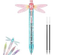 Generico Gleaming Wings Dragonfly Pen, Dragonfly Pen with Moving Wings (B) | Point Cute Novelty Ballpoint Pens for Women Girls, Fun Retractable Journaling Stationery Gifts