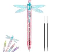 Generico Gleaming Wings Dragonfly Pen, Dragonfly Pen with Moving Wings (C) | Point Cute Novelty Ballpoint Pens for Women Girls, Fun Retractable Journaling Stationery Gifts