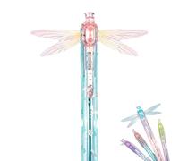 Generico Gleaming Wings Dragonfly Pen Set，1PCS B | Dragon Fly Pen with Moving Wings, Translucent Click Ballpoint Pens in Pink, Teal, Blue and Purple for Journaling and Office