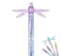Generico Gleaming Wings Dragonfly Pen Set，1PCS D | Dragon Fly Pen with Moving Wings, Translucent Click Ballpoint Pens in Pink, Teal, Blue and Purple for Journaling and Office