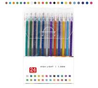 Generico Glitter Gel Pen Set, Sparkling Ease Sparkly Colored & Neon Pens, Kids Adult Office Back to School Supplies for Adult Coloring Books, Journaling Crafting Doodling Drawing (24colors)