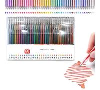 Generico Glitter Gel Pen Set, Sparkling Ease Sparkly Colored & Neon Pens, Kids Adult Office Back to School Supplies for Adult Coloring Books, Journaling Crafting Doodling Drawing (60colors)