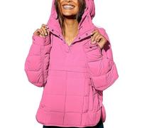 Generico Gloryboom Puffer Jacket, Gloryboom Women's Oversized Hooded Puffers Jackets, Quilted Puffer Jacket, Suitable for winter (pink,M)