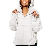 Generico Gloryboom Puffer Jacket, Gloryboom Women's Oversized Hooded Puffers Jackets, Quilted Puffer Jacket, Suitable for winter (white,M)