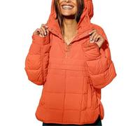 Generico Gloryboom Puffer Jacket, Gloryboom Women's Oversized Hooded Puffers Jackets, Quilted Puffer Jacket, Suitable for winter (orange,XXL)