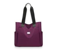 Generico Gloryboom Shoulder Bag, Large Capacity Water Repellent Multi Pocket Nylon Shoulder Bag, Nylon Travel Bag (Purple)