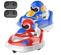 Generico Glow Crashers RC Bumper Cars, with LED Lights and Music, Rechargeable Bumper Cars, Two-Person Interaction (2pcs)