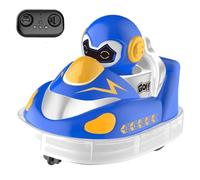 Generico Glow Crashers RC Bumper Cars, with LED Lights and Music, Rechargeable Bumper Cars, Two-Person Interaction (Blue)