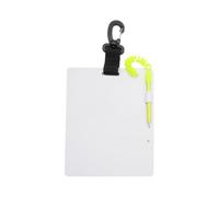 Generico Glow Dark Dive Slate with Pencil Clip - ABS 18.5x15x0.3cm 112g Underwater Writing Board - Diving Communication Notebook for Snorkeling Gear - Waterproof