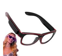 Generico Glow In The Dark Glasses - ABS Led Neon Glasses | Light Up Favors Eyewear Props With Bright Glow, Rechargeable Use | Party Fun Gear For Kids, Adults, Dance, Cosplay, Wedding, Or Pool