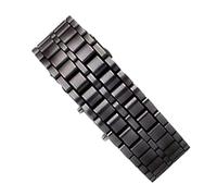 Genérico Glow LED Digital Watching Bracciale unisex con display LED rosso, design nero elegante per uomini e donne, nero, red light, Vedere la descrizione